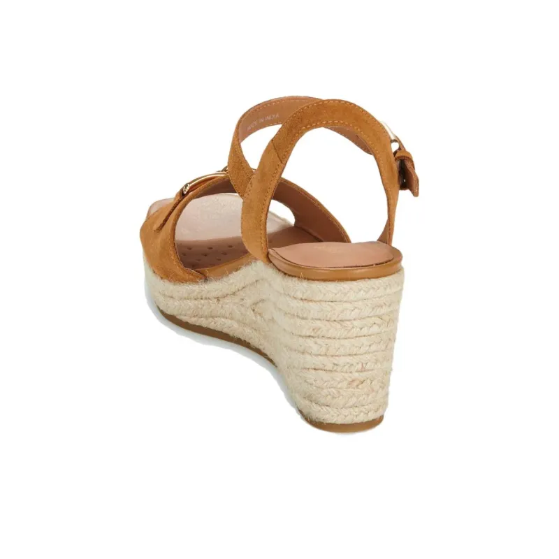 GEOX One Strap Sandals Women's Brown White-4