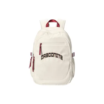DRACONITE Polyester Backpack Regular Unisex Ecru Color Block