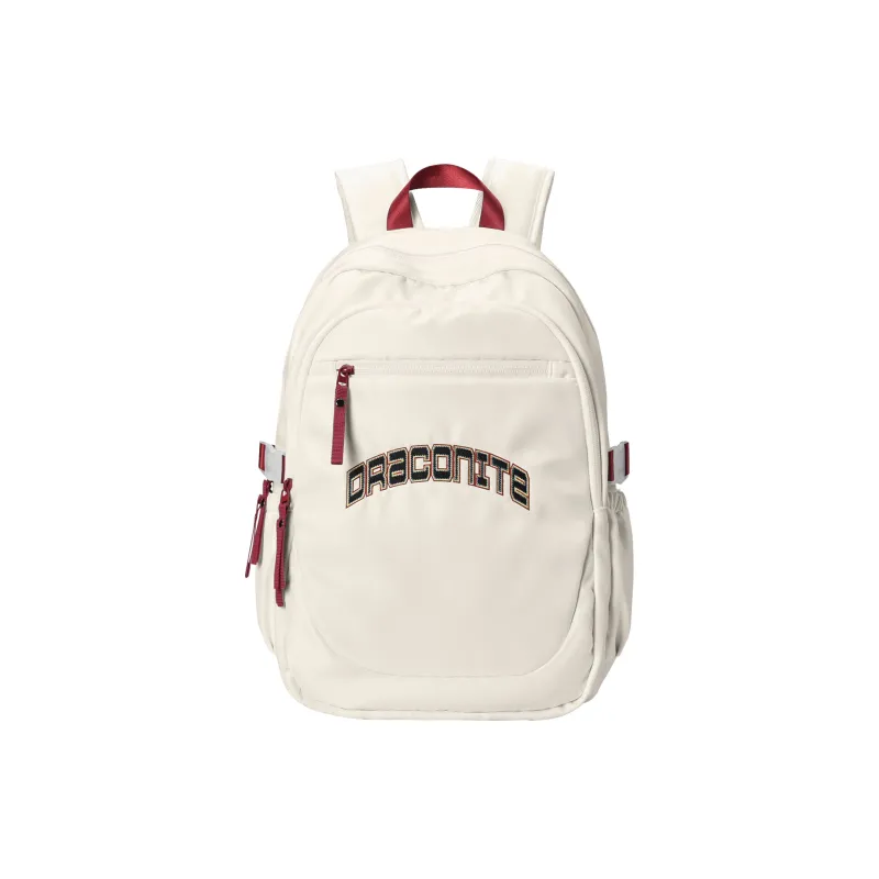 DRACONITE Polyester Backpack Regular Unisex Ecru Color Block-0