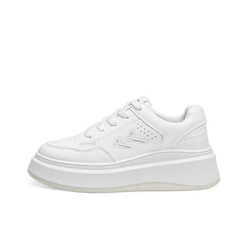 Tonlion Skateboard Shoes Women's Low-Top White