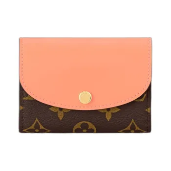 LOUIS VUITTON Rosalie Monogram Canvas Wallet Women's Apricot Orange