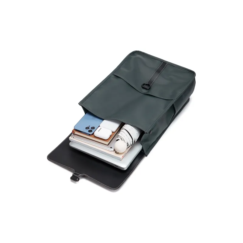 YOUR NAME Fabric With Nylon Backpack Regular Men's Gray Green-3