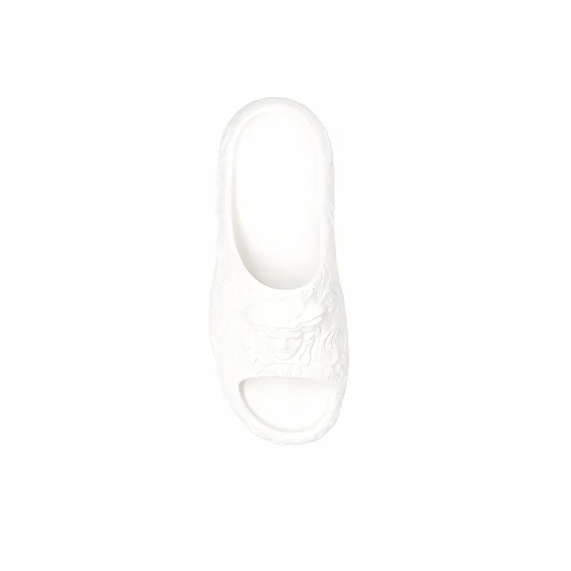 VERSACE Molded Barocco Pool Slide Optical White-4