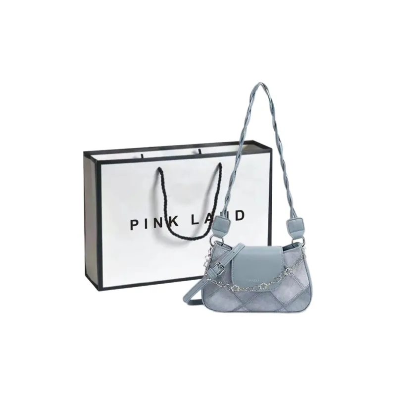 PINK·LAND PU Shoulder Bag Regular Women's Blue Black-0