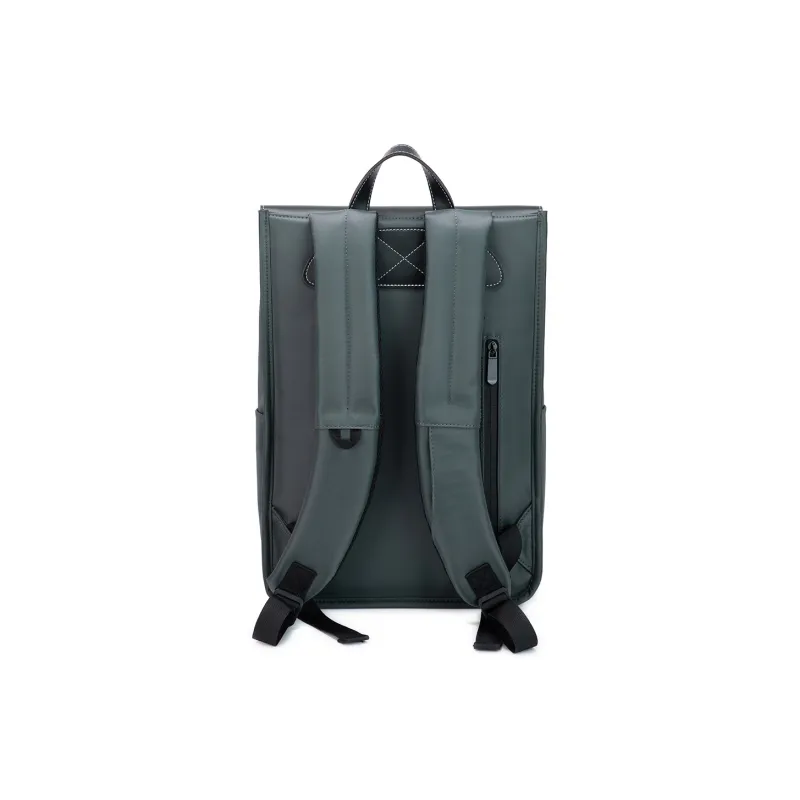 YOUR NAME Fabric With Nylon Backpack Regular Men's Gray Green-4