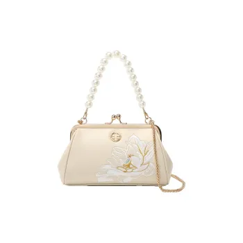 PAYOT PU Kelly Bag, Handbag, Crossbody Bag, Shoulder Bag Regular Women's Ecru