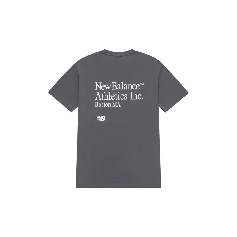 New Balance T Shirt Unisex Charcoal Gray-1