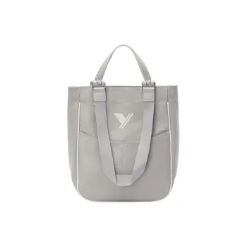 Art Traces Nylon Fabric Whale Bag, One Shoulder Handbag Tubas Unisex Wave Light Gray