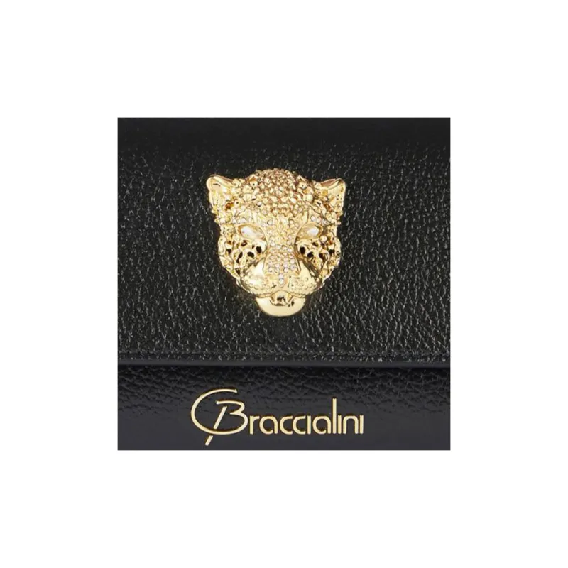Braccialini Leather Wallet Women's Black-1