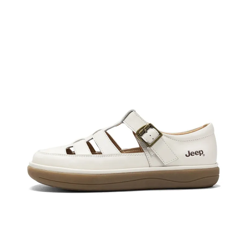 Jeep Casual Single Shoes Women's Ecru-0