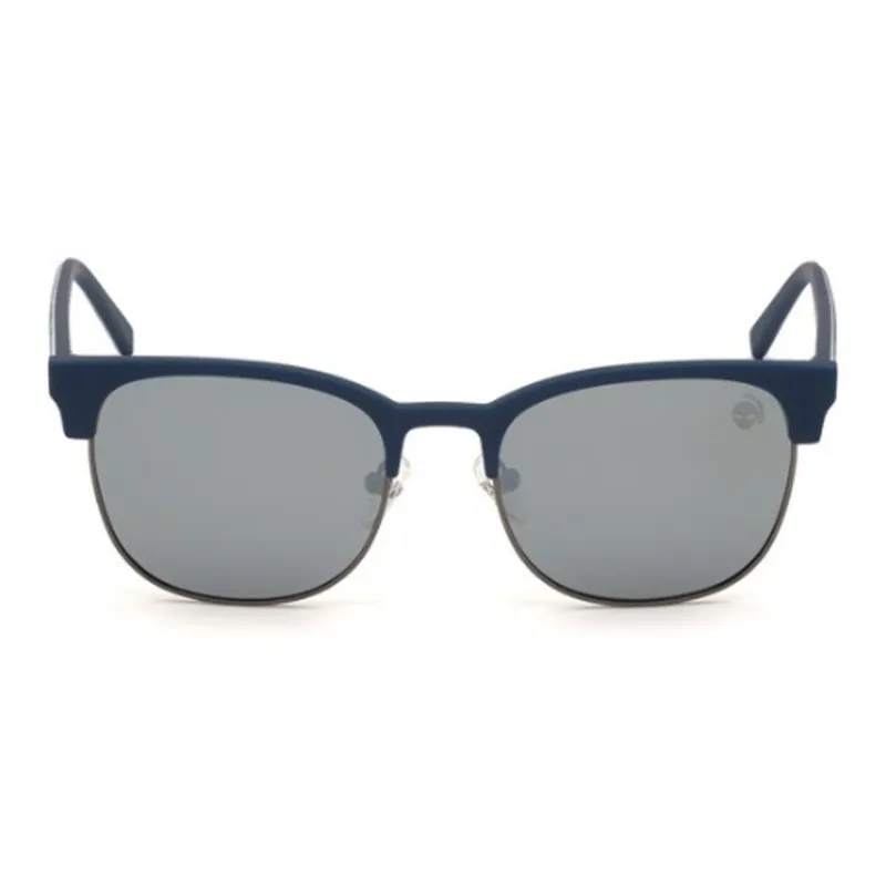 Timberland Plastic Irregular Shape Sunglasses Men's Blue-1