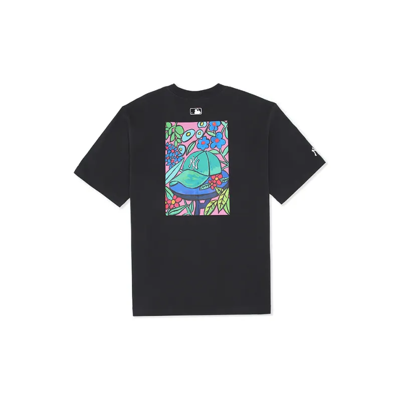 MLB Drop Shoulder Sleeve T Shirt Unisex Charcoal Gray-1