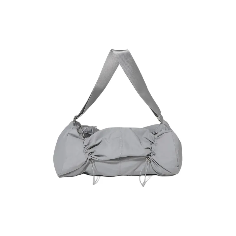 FILA Nylon Shoulder Bag, Crossbody Bag, Handbag Unisex Light Gray-0
