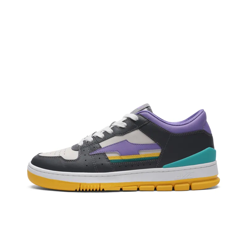 AVIA 825R Series Low Top Skateboard Shoes Men's White Gray Purple-0