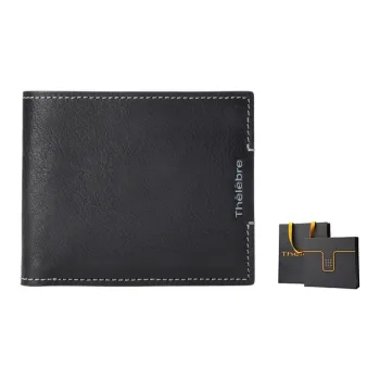 Thereble Cow Leather Wallet Regular Men's Black