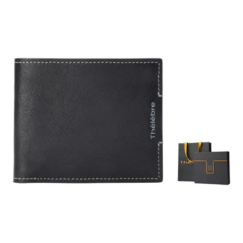 Thereble Cow Leather Wallet Regular Men's Black