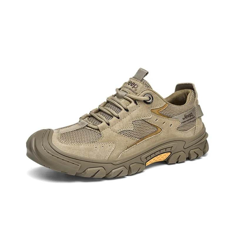 Jeep Cushioned Anti Slip Wear Resistant Breathable Lightweight Hiking Trekking Shoes Women's Camel-2