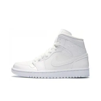 Jordan 1 Mid Triple White Women's