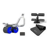 Blue Set (Abdominal Roller+Yoga Mat+Sit-Up Assist Device)