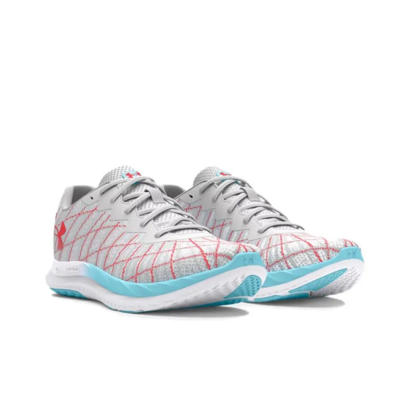 Under Armour Charged Breeze 2 Anti-Slip Wear-Resistant Low-Top Running Shoes Women's White Red-2