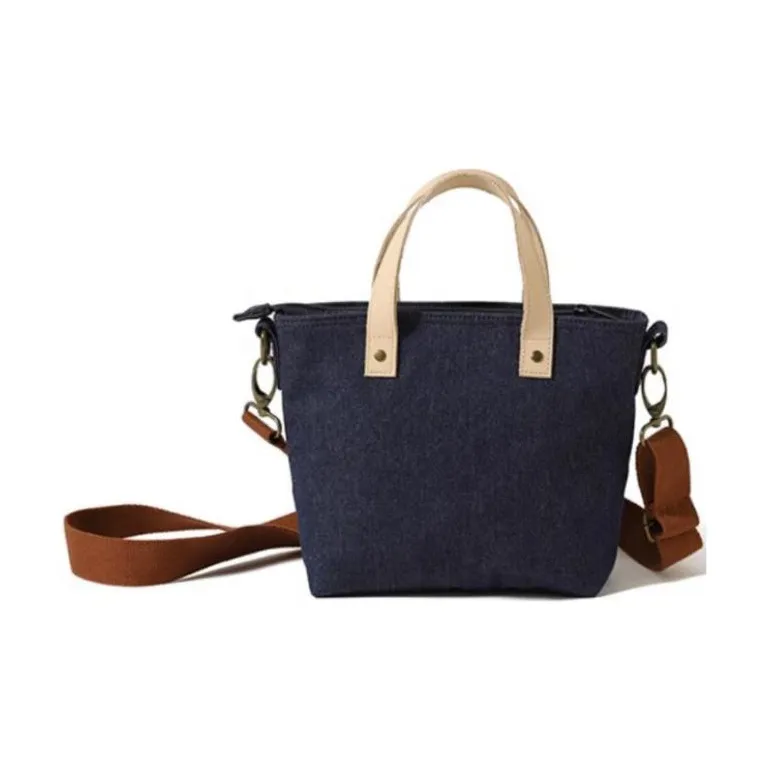 TYAKASHA Fabric Shoulder Bag Crossbody Bag Medium Size Women's Denim Blue-2
