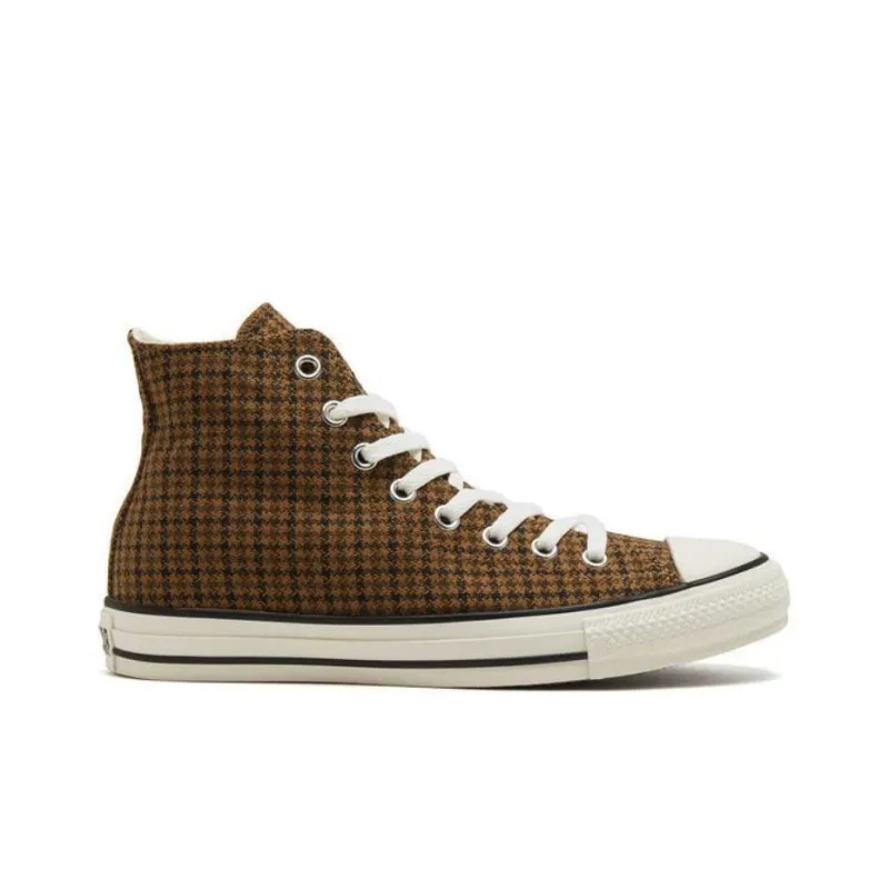 Converse CHECK HI Durable Cushioning High-Top Canvas Shoes Unisex Brown Japan Version-1