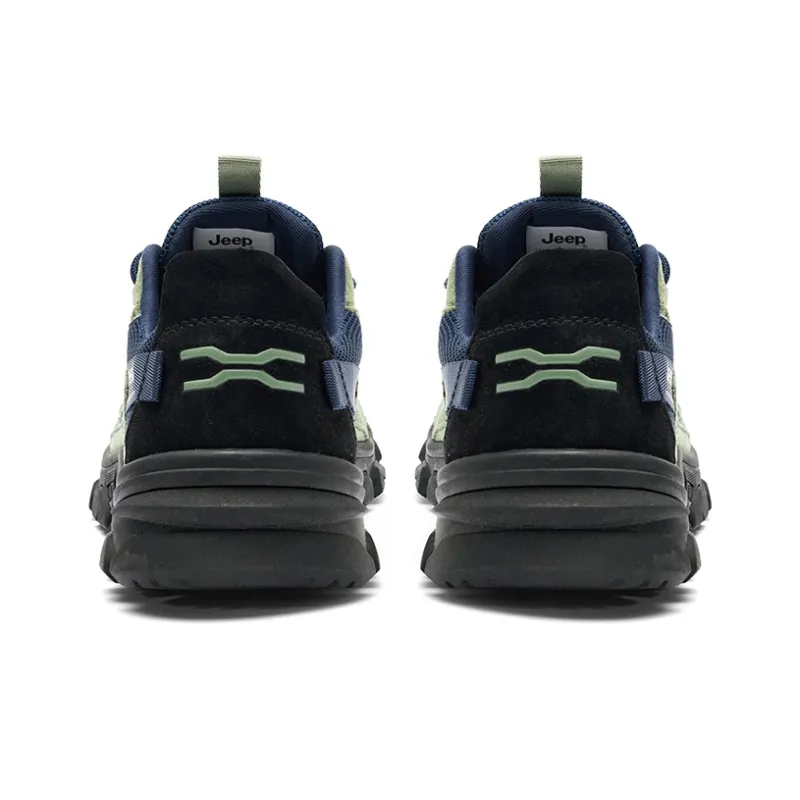 Jeep Cushioned Anti Slip Wear Resistant Breathable Lightweight Hiking Trekking Shoes Women's Pine Green Blue-4