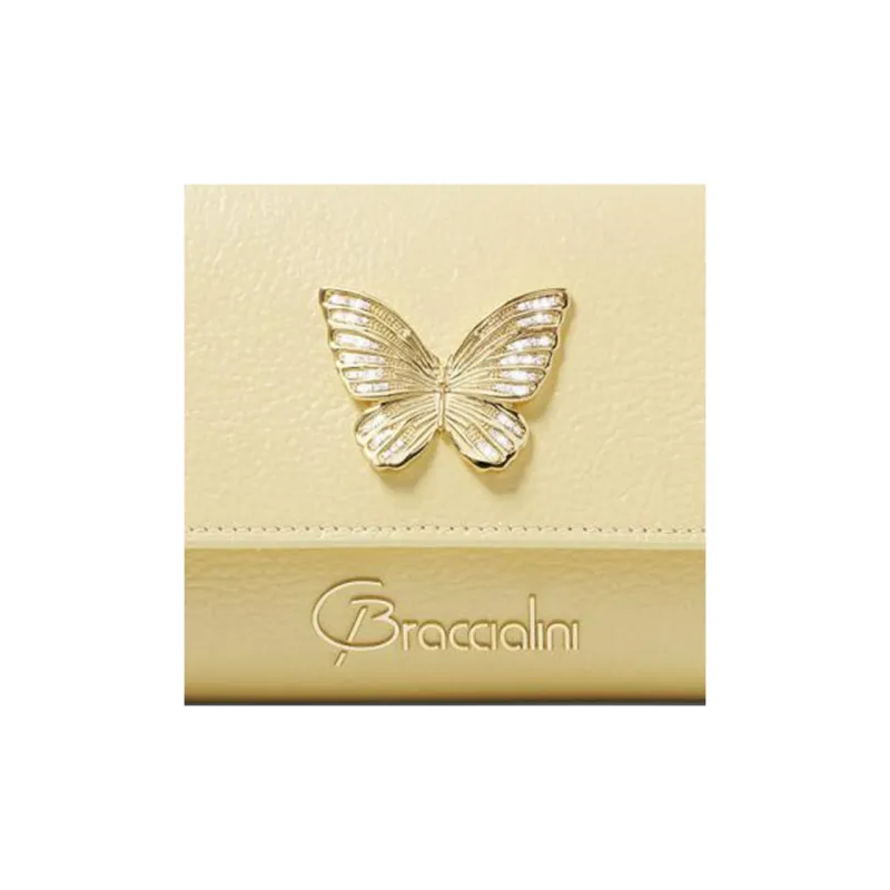 Braccialini Leather Wallet Women's Yellow-3