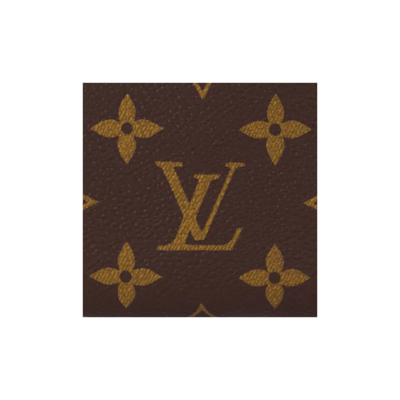LOUIS VUITTON Lisa Canvas Wallet Women's Brown & Light Blue-4