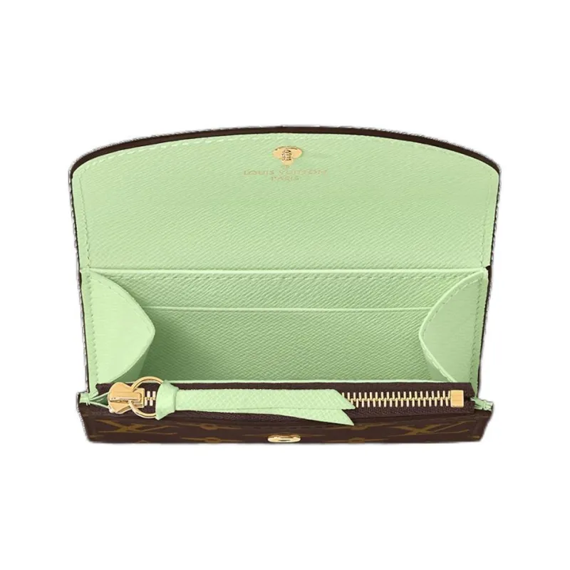 LOUIS VUITTON Rosalie Canvas Wallet Women's Spring Green-2