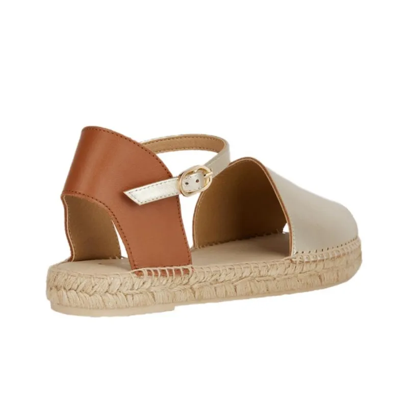 GEOX One Strap Sandals Women's Gold Umber-2