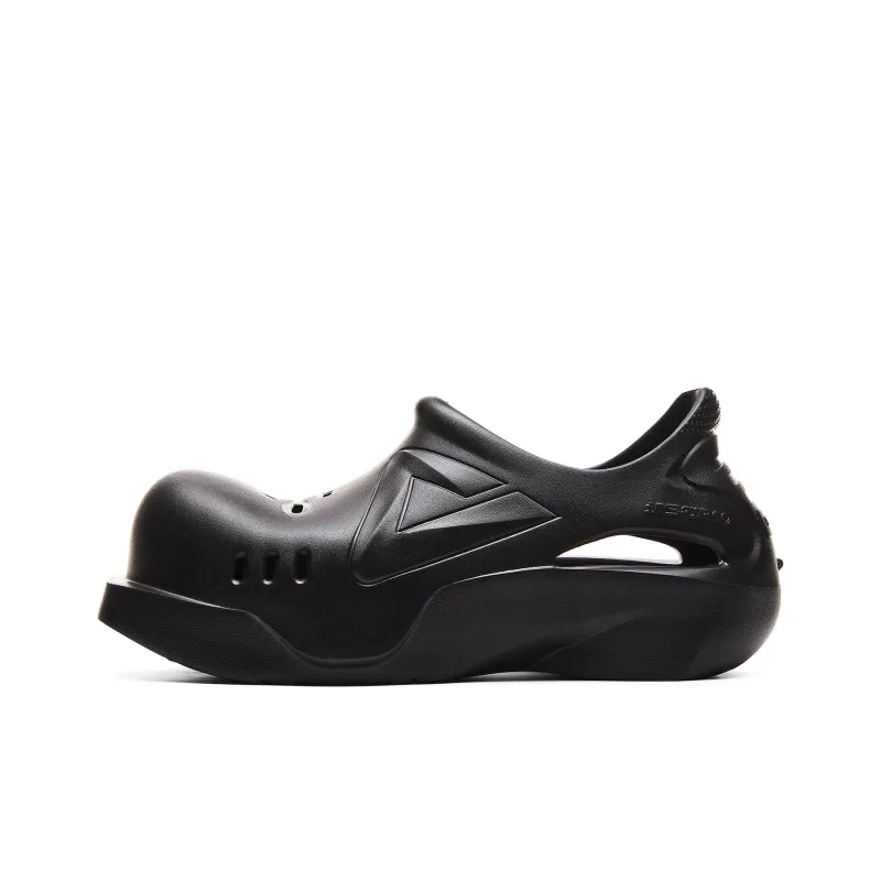 PEAK Taichi Doodle Shoes Clogs Men's All Black-0