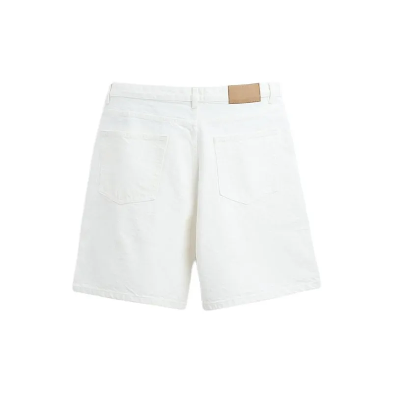 ZARA Denim Shorts Men White-1