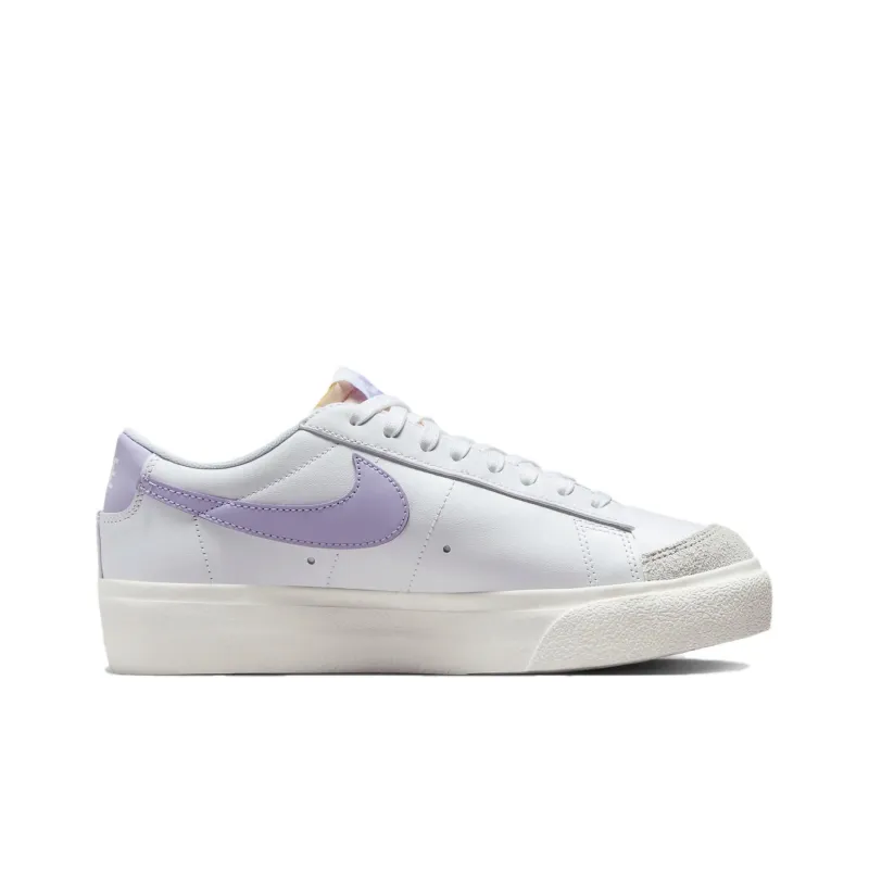 Nike Blazer Low Platform White Sail Lilac Bloom Women's-1