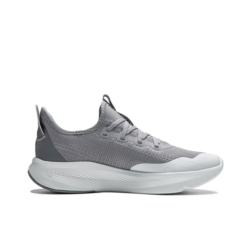 LiNing Cloud Ease Slip On Non-slip Wear-resistant Shock Absorption Low-Top Casual Shoes Men's Gray White-1