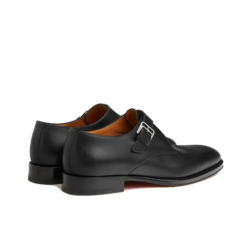 HERMES Ioan Dress Shoes Men's Black-3