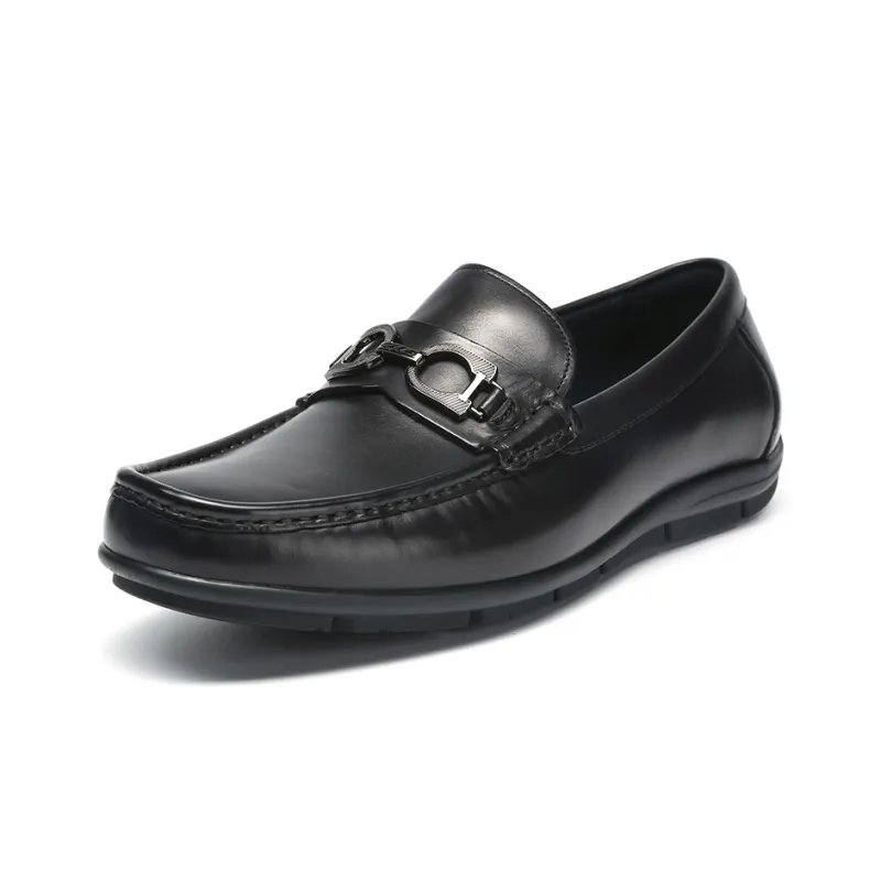 Satchi British Style Loafers Low-Top Men's Black 1.5cm-1