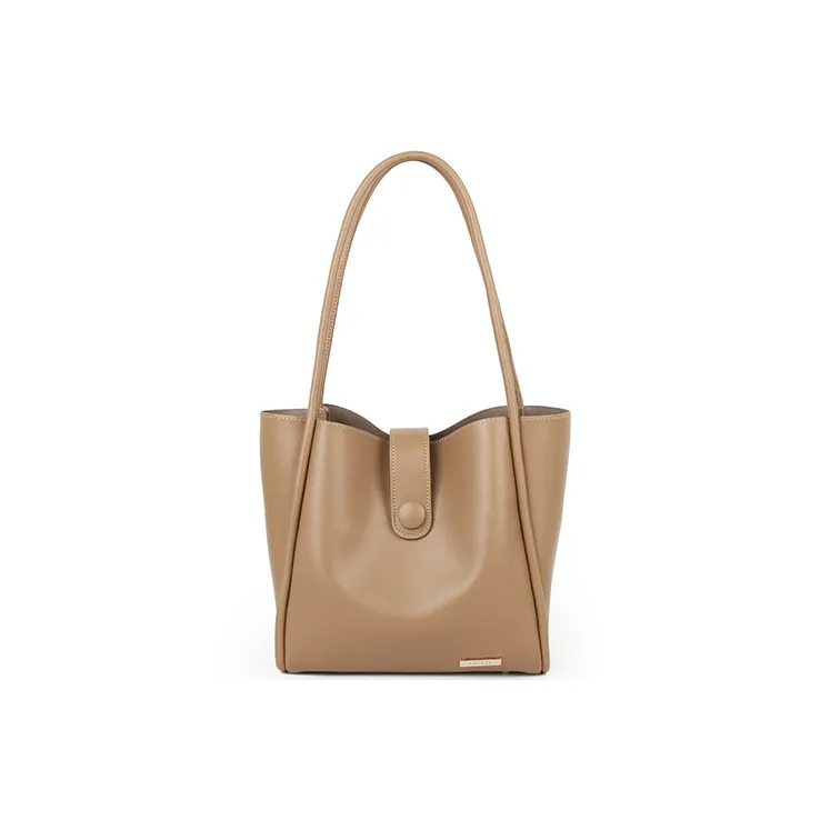 CHISIY Artificial Leather Bucket Bag, Shoulder Bag, Handbag, Shoulder Bag Large Size Women's Bee Yellow Brown-1