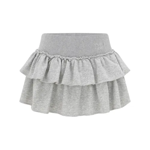 PUKI Casual Short Skirts Women's Gray