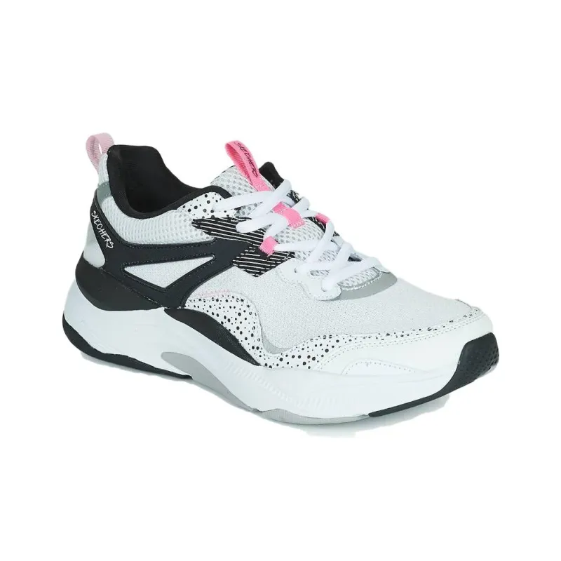 Skechers Mira Big Praise Wear-Resistant Breathable Cushioning Low-Top Running Shoes Women's White Pink-2