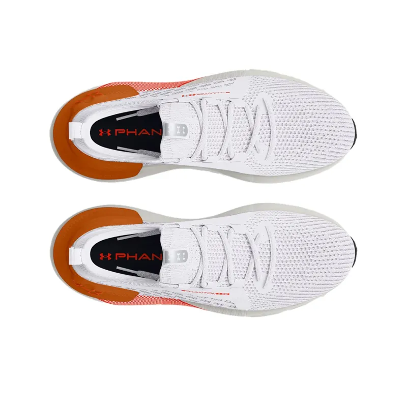 Under Armour HOVR Phantom 3 Slip Resistant Low Top Running Shoes Men's White Orange-3