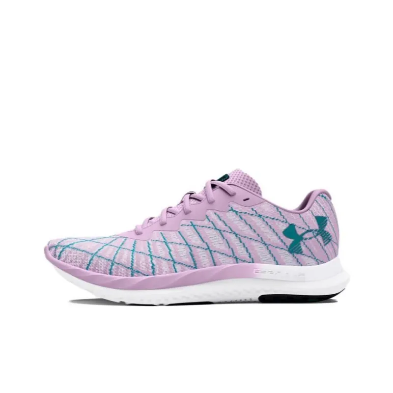 Under Armour Charged Breeze 2 Wear-resistant And Lightweight Low-Top Running Shoes Women's Purple Pink-0