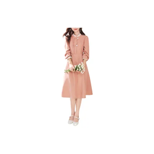 A paradise for awakening Long-Sleeved Dresses Women's Pink