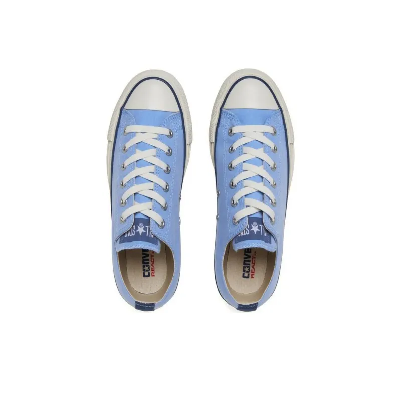 Converse All Star Anti Slip Wear Resistant Low Top Canvas Shoes Unisex Blue Japan Version-3