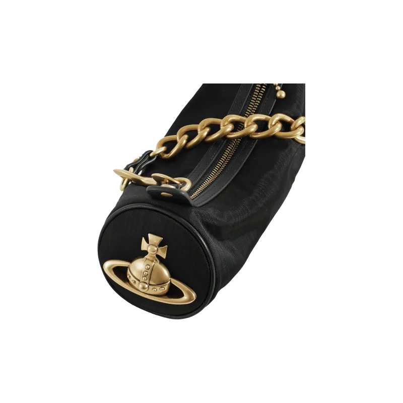 Vivienne Westwood Viscose Cylinder Bag Handbag, Shoulder Bag Women's Black-3