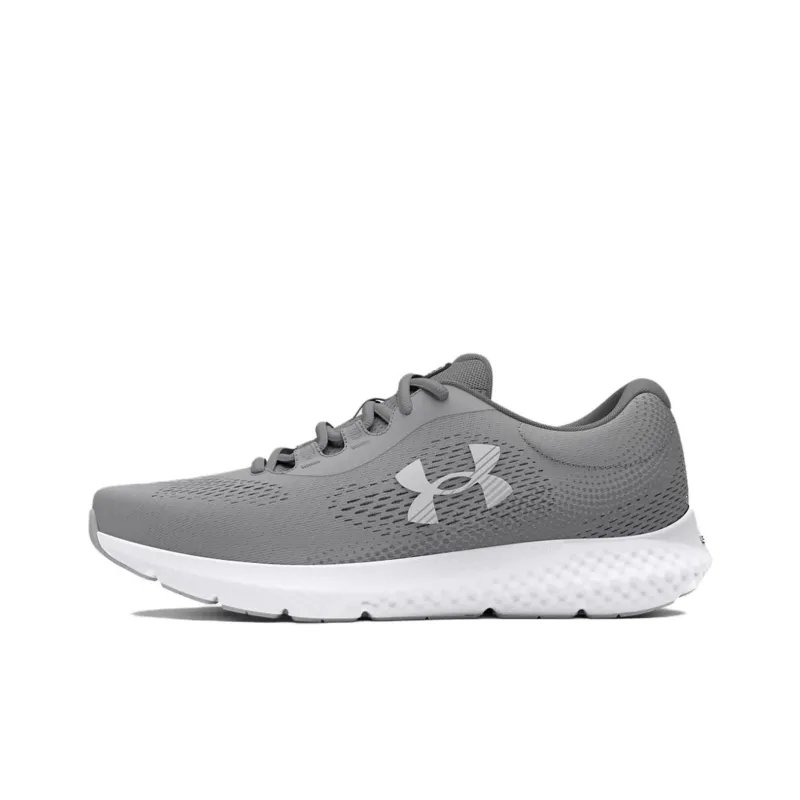 Under Armour Slip Resistant Low Top Running Shoes Men's Gray White-0