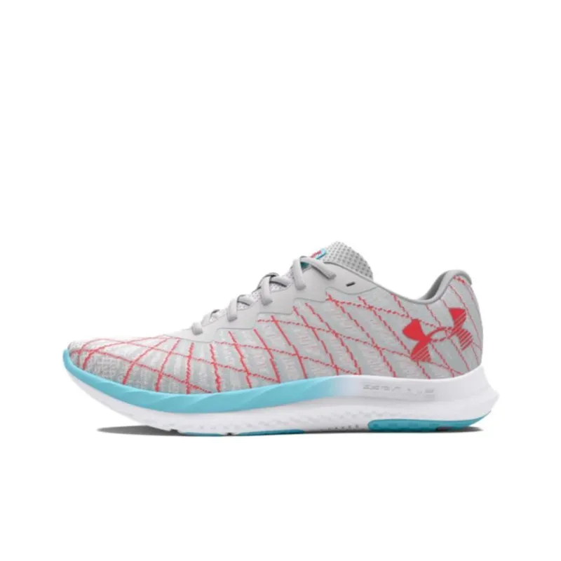Under Armour Charged Breeze 2 Anti-Slip Wear-Resistant Low-Top Running Shoes Women's White Red-0