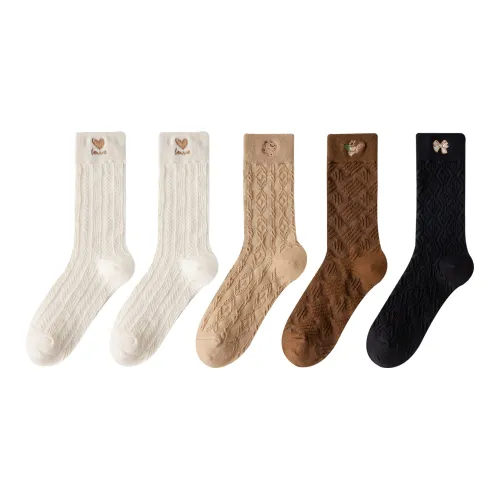 XXLLG Mid Calf Socks Women's 5 Pack