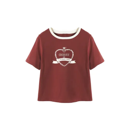 XIANGYING T-Shirts Women's Red