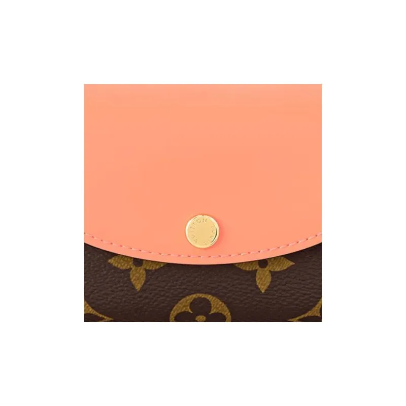 LOUIS VUITTON Rosalie Monogram Canvas Wallet Women's Apricot Orange-3
